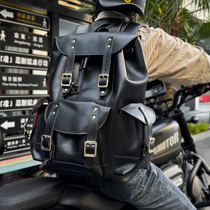 Luxury Bags For School - สินค้าใหม่กระเป๋าเป้สะพายหลังหนังแท้หรูหราผู้ชายหนังวัวแท้กระเป๋าเดินทางชายกระเป๋าเป้สะพายหลังวินเทจ 17 นิ้วแล็ปท็อปกระเป๋านักเรียนกระเป๋าเป้สะพายหลัง