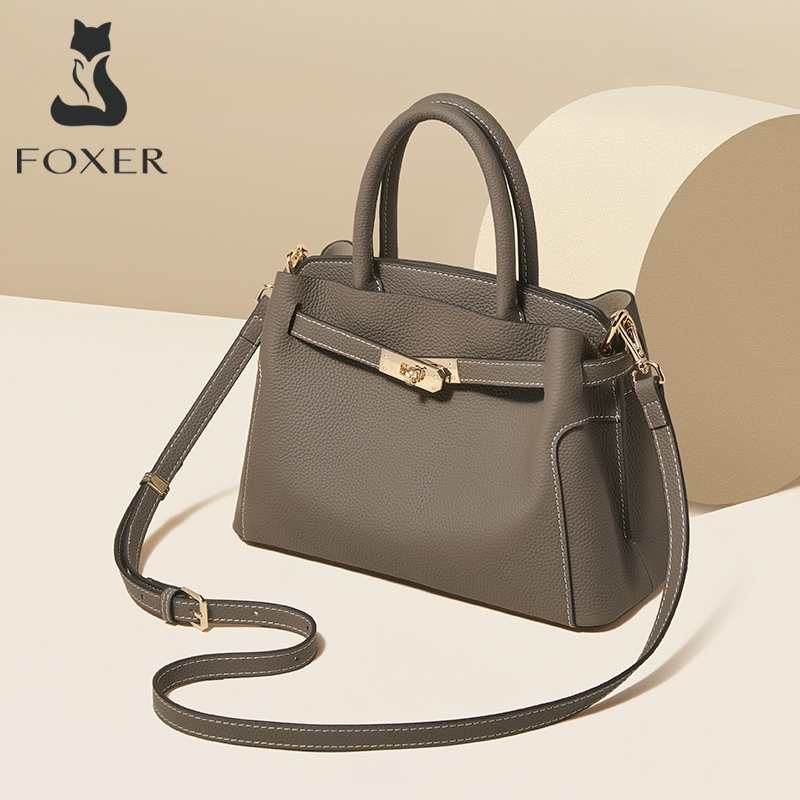 Luxury Bags In Sale - FOXER กระเป๋าถือสตรีหนังแท้กระเป๋าสะพายข้างหรูหรากระเป๋าแฟชั่นสตรีกระเป๋าสะพายไหล่สำหรับสาวๆ 2026 ขายร้อน
