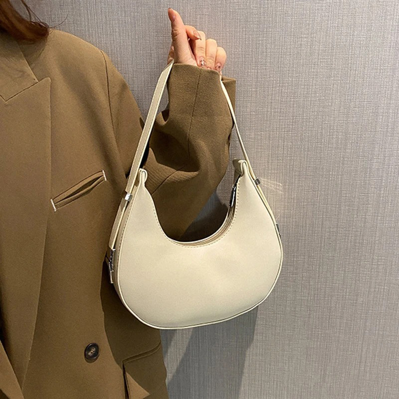 Luxury Bags Mini - กระเป๋าใต้วงแขนของผู้หญิง กระเป๋าสะพายหนัง PU หรูหรา กระเป๋าคลัทช์ขนาดเล็ก กระเป๋าสตางค์