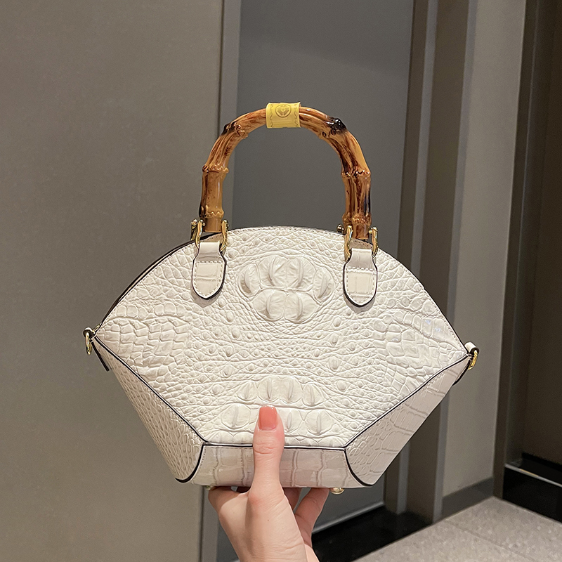 Luxury Bags In Sale - กระเป๋าถือแฟชั่นหนังวัวจระเข้ดีไซน์หรูสำหรับผู้หญิงกระเป๋าสะพายไหล่กระเป๋าคาดลำตัวทำจากไม้ไผ่