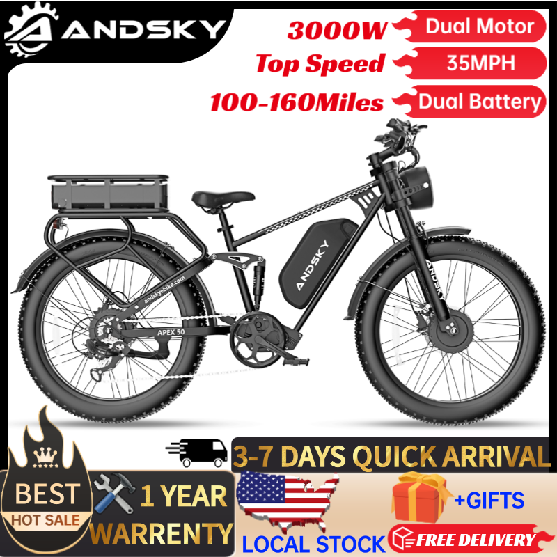 Luxury Bags In Sale - ANDSKY Apex50 AWD จักรยานไฟฟ้า 3000W มอเตอร์คู่