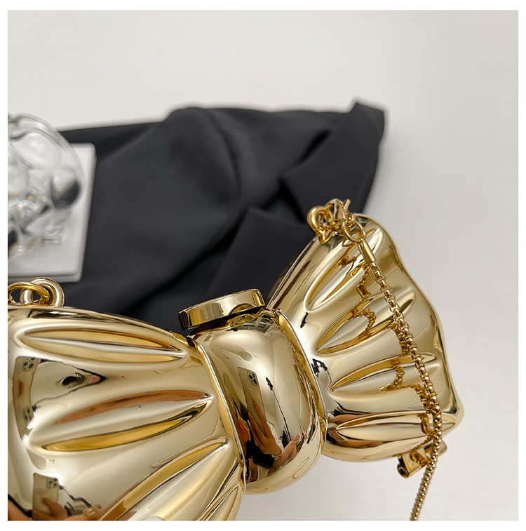 กระเป๋าคลัทช์ทรงโบว์โลหะสีทองเ - Luxury Bags Mini บทวิจารณ์และราคา