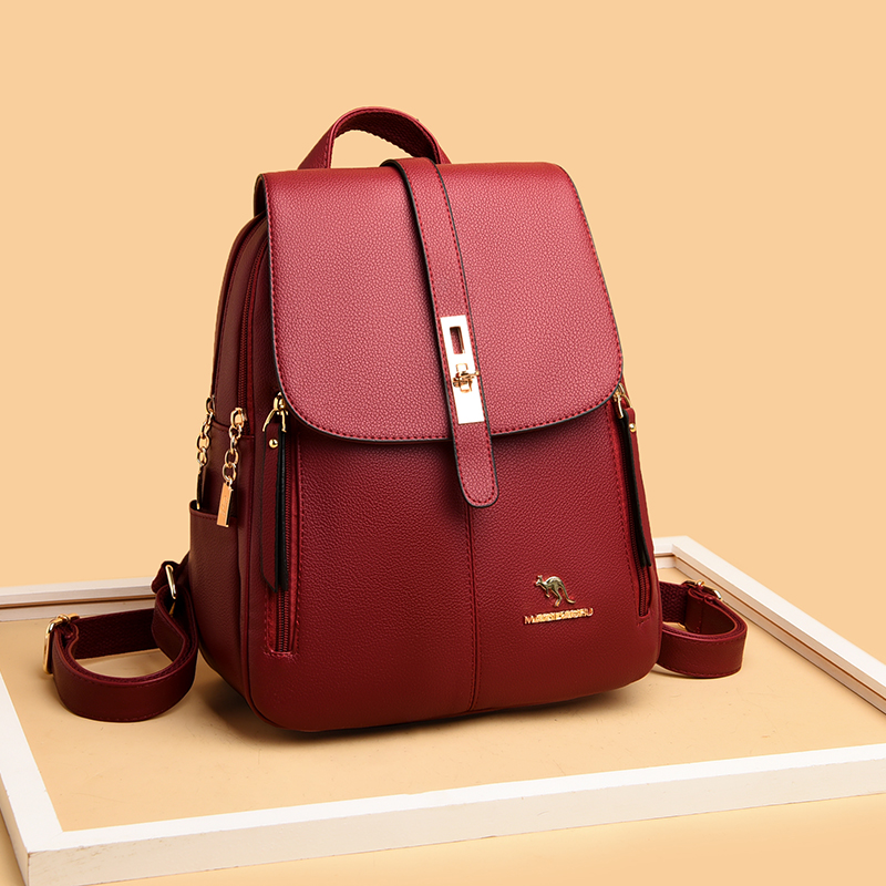 กระเป๋าเป้สะพายหลังหนังวินเทจส - Luxury Bags For School บทวิจารณ์และราคา