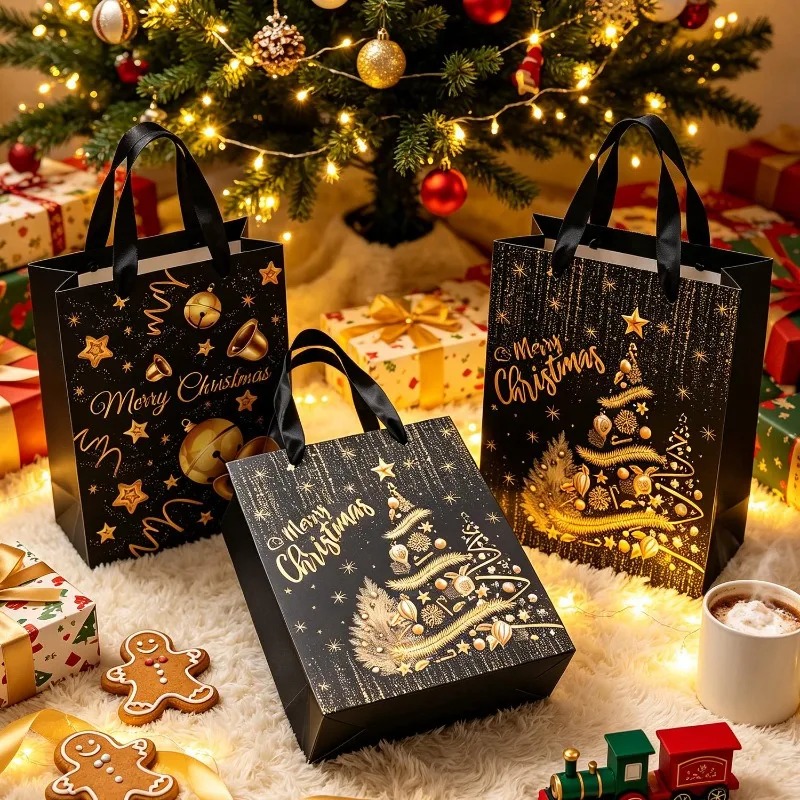 1/5 ชิ้น ถุงของขวัญคริสต์มาสสี - Luxury Xmas Bags บทวิจารณ์และราคา