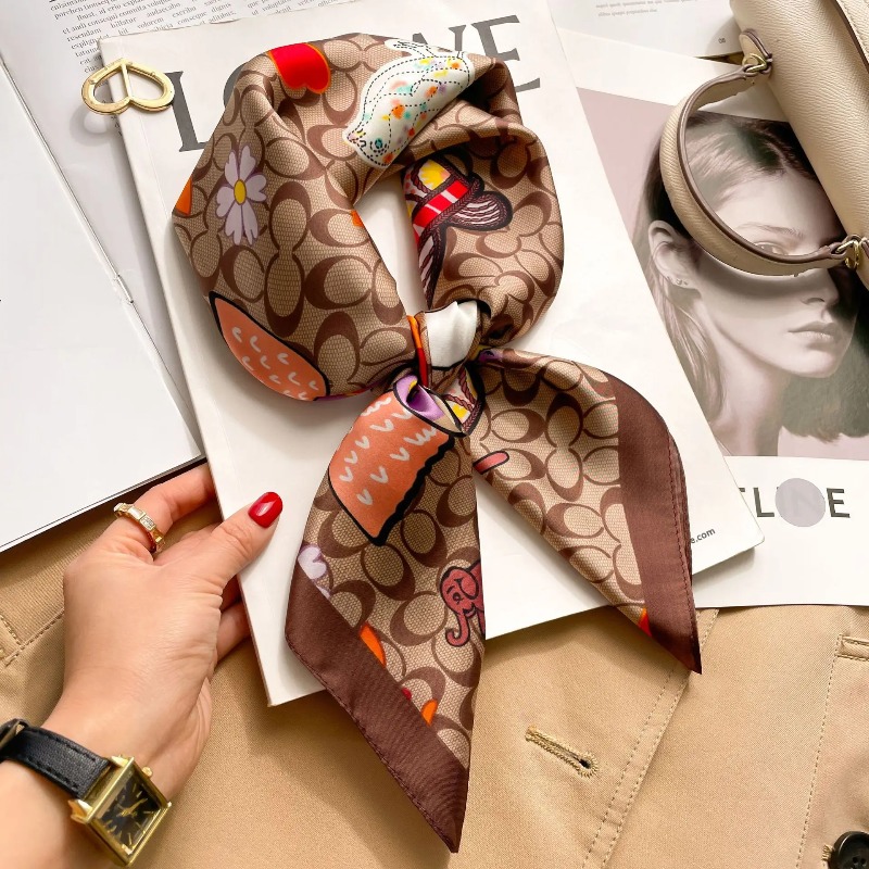 ผ้าพันคอไหมซาตินทรงสี่เหลี่ยมส - Luxury Bags Expensive บทวิจารณ์และราคา